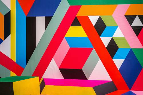modern art assorted-color wall art graphics